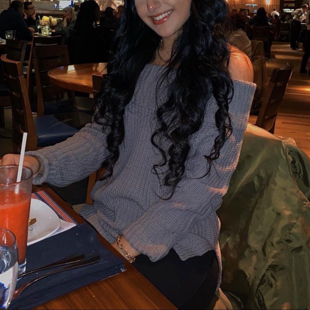 Off the shoulder sweater
